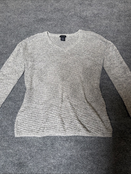 Calvin Klein Jeans Sweaters - Calvin Klein Jeans Womens Large Gray Marled V Neck Soft Cozy Sweater
